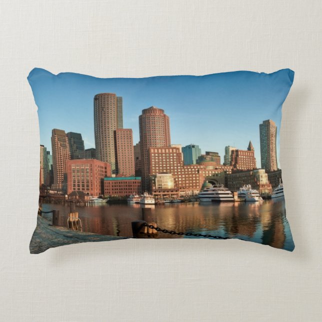 Almofada Decorativa Skyline de Boston (Frente)