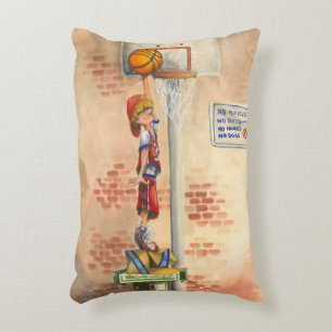 Almofada Decorativa Slam Dunk, em Basquetebol Hoop, por Jay Throckmort
