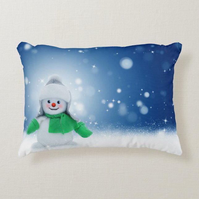 Almofada Decorativa Snowman Deseja (Frente)