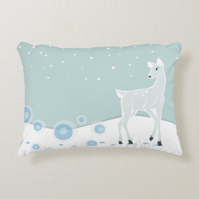 Almofada Decorativa Snowy Deer (Frente)