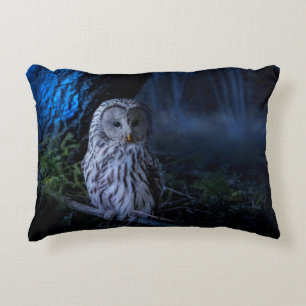 Almofada Decorativa Snowy Owl à noite