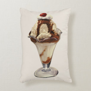 Almofada Decorativa Sobremesas de Sundae de Sorvete com Chocolate Quen