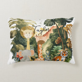 Almofada Decorativa Sonho Safari Exótico de Animais da Selva