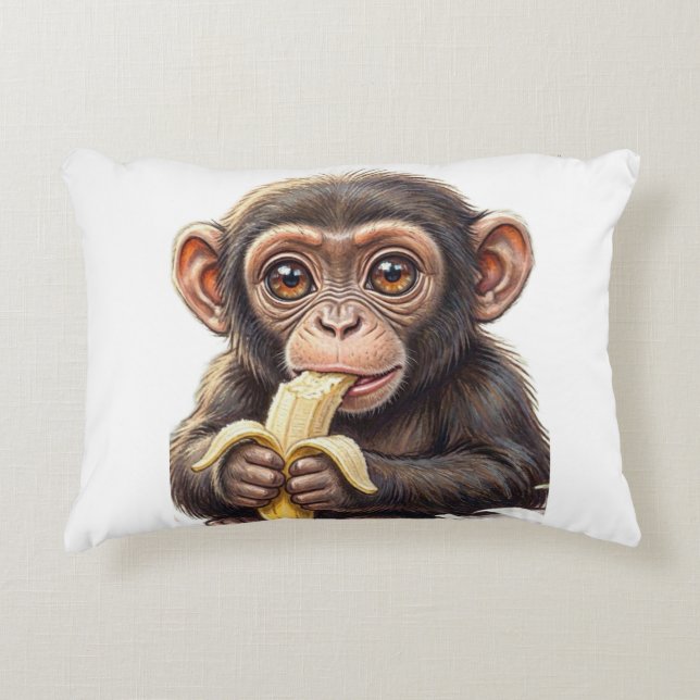 Almofada Decorativa Sou um Chimpanzé Travesso! (Frente)
