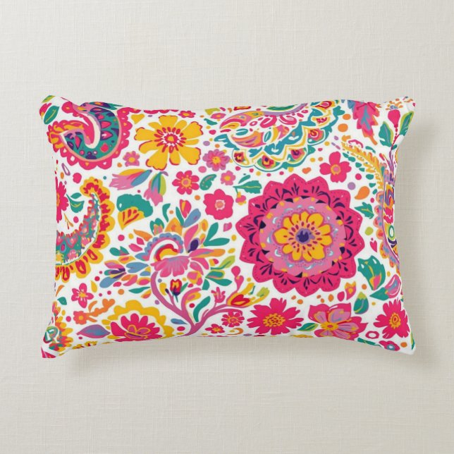 Almofada Decorativa Spring Floral Paisley (Frente)