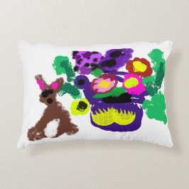 Almofada Decorativa Spring flowers Rabbit joy