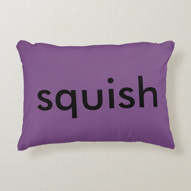 Almofada Decorativa "squish", "isto é travesseiro roxo de um (Frente)