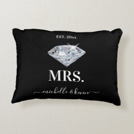 Almofada Decorativa Sr. & Sra. Wedding Black & White