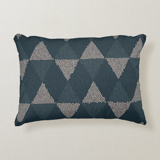 Almofada Decorativa Stained Glass Blue Diamond (Frente)