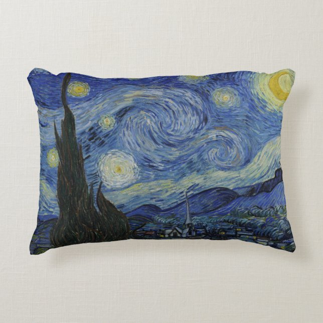Almofada Decorativa Starry Night Vincent van Gogh (Frente)