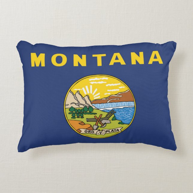 Almofada Decorativa State Flag of Montana, EUA (Frente)
