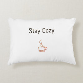 Almofada Decorativa Stay Cozy Throw Pillow | Minimal Cozy Aesthetic De