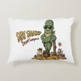 Almofada Decorativa Stay Sharp Desert Legend Cowboy Cactus Illustratio