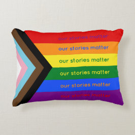 Almofada Decorativa Stories Matter Gay Pride Intersection Rainbow Flag