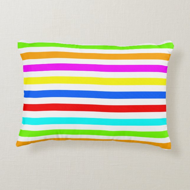 Almofada Decorativa Stripes Arco Coloridas (Verso)