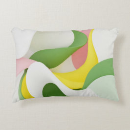 Almofada Decorativa Suave Harmonia - Travesseiro de Arte Abstrata Verd