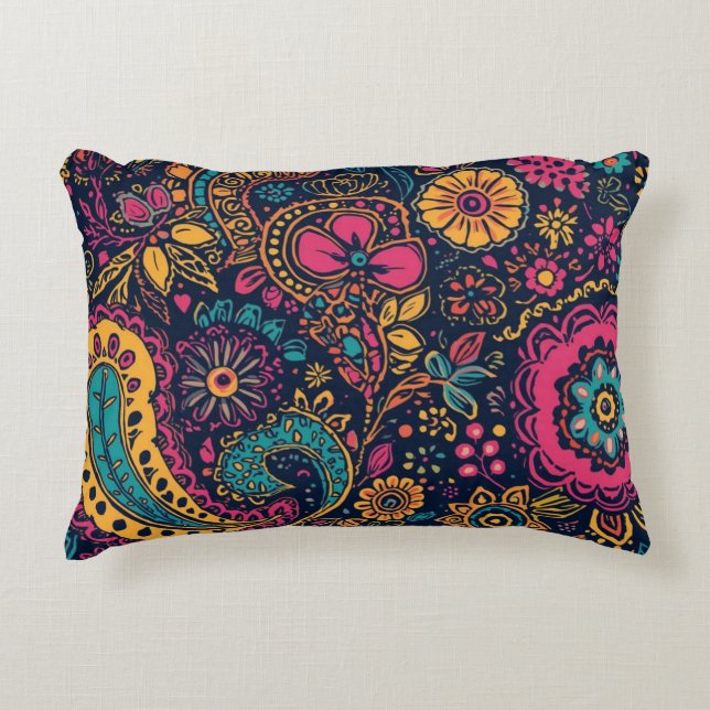 Almofada Decorativa Summer Floral Paisley (Frente)