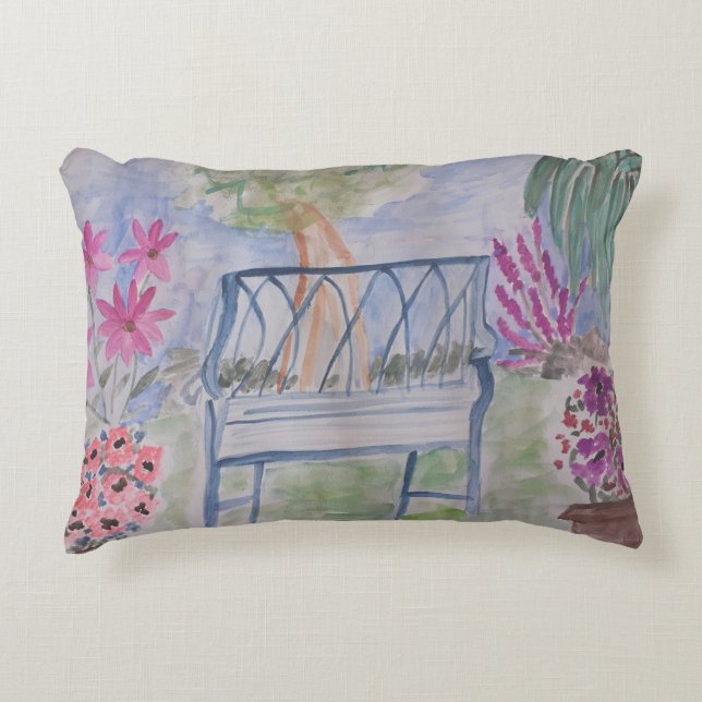 Almofada Decorativa Summer Garden Bench (Frente)
