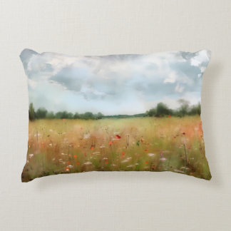 Almofada Decorativa Summer Meadow Wildflower Landscape Art