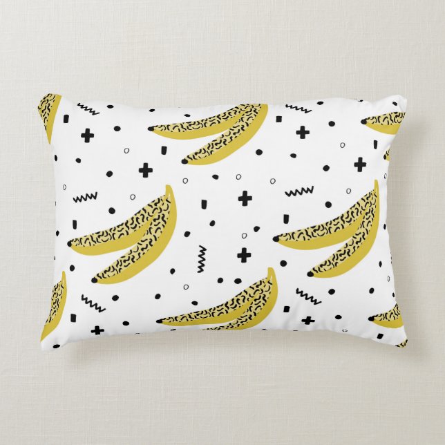 Almofada Decorativa Summer seamless pattern with bananas in pop art st (Frente)