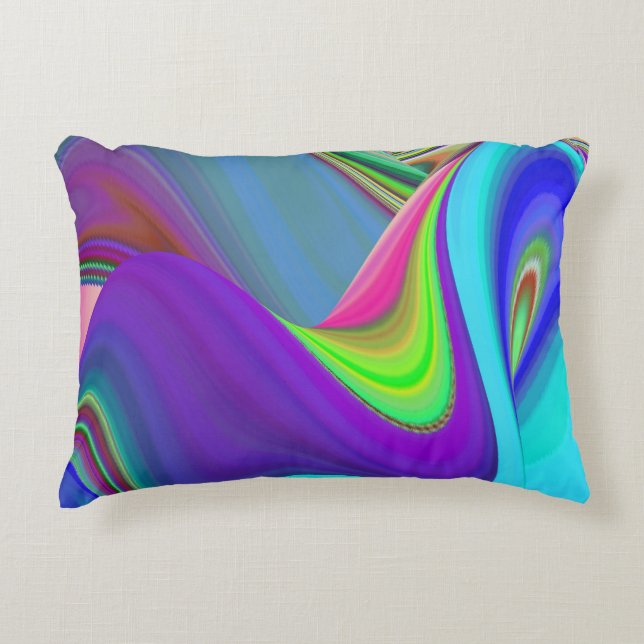 Almofada Decorativa Summersense, Abstrato 3D Rainbowart (Frente)