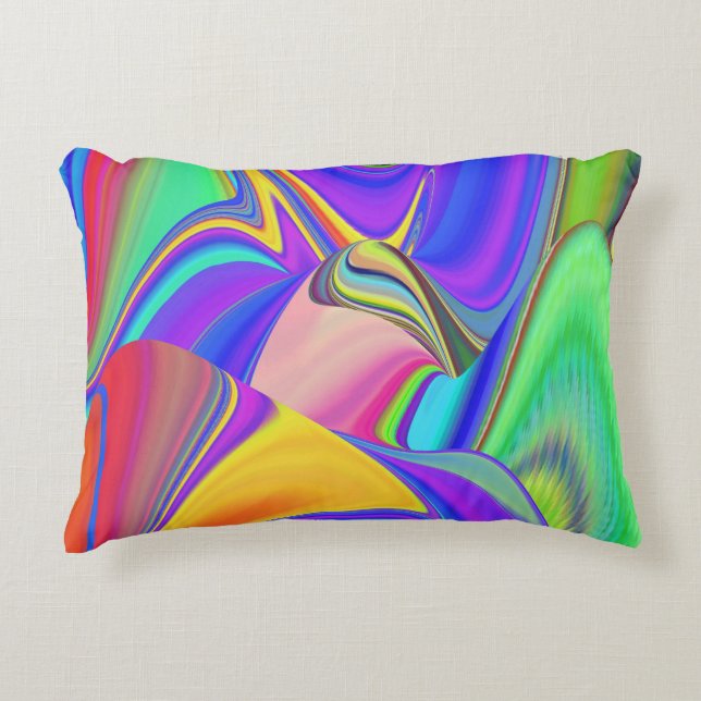 Almofada Decorativa Summersense, Abstrato 3D Rainbowart (Frente)