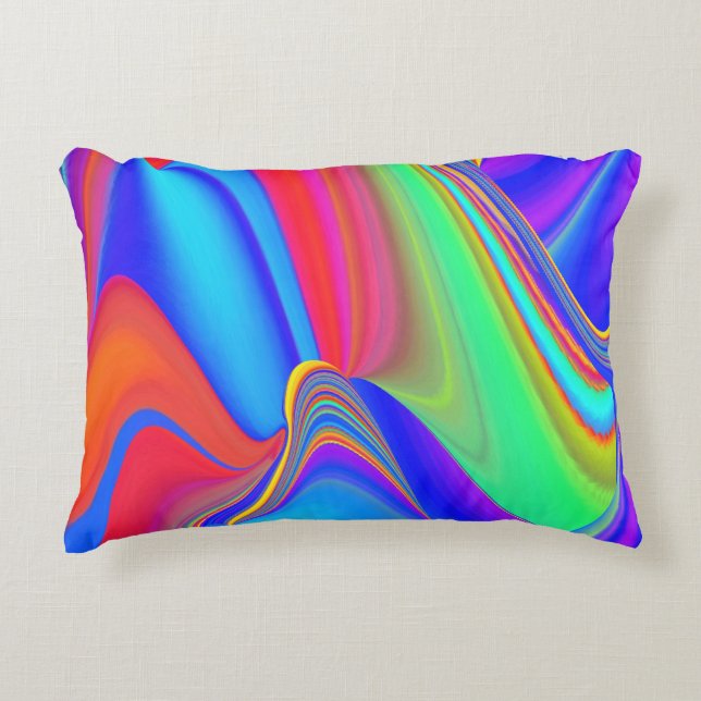 Almofada Decorativa Summersense, Abstrato 3D Rainbowart (Frente)