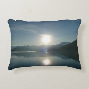 Almofada Decorativa Sunrise sobre Fjord Alaska Fotografia do College