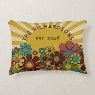 Almofada Decorativa Sunshine Retro Garden Vintage 60s 70s Personalizad