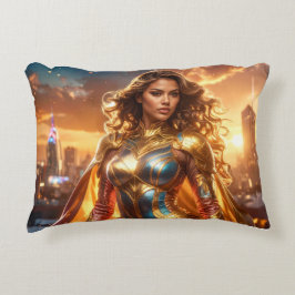 ALMOFADA DECORATIVA SUPER-HEROÍNA - SUPERHEROÍNA FEMININA