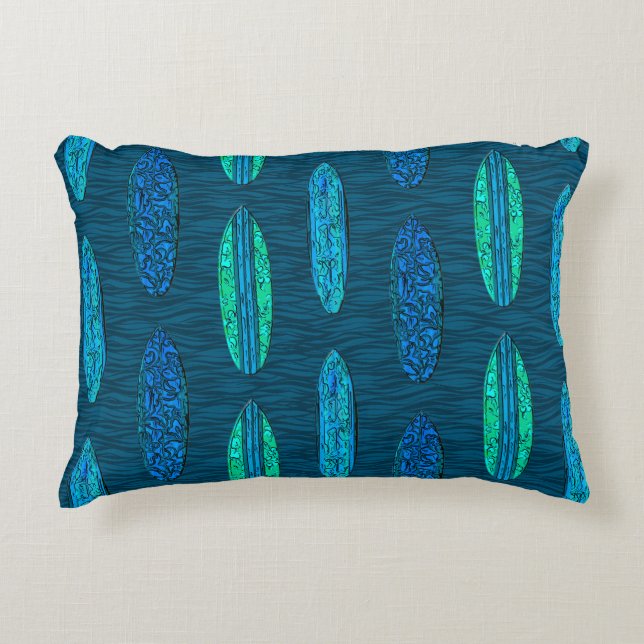 Almofada Decorativa Surfboards Havaianas de Grande Onda (Frente)