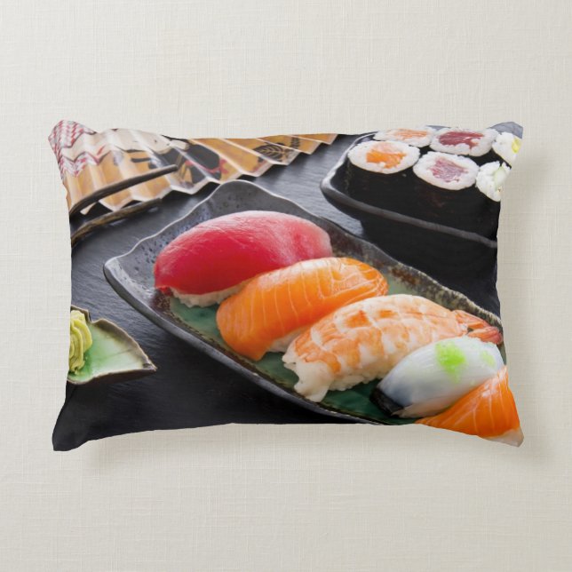Almofada Decorativa Sushi e rolos (Frente)