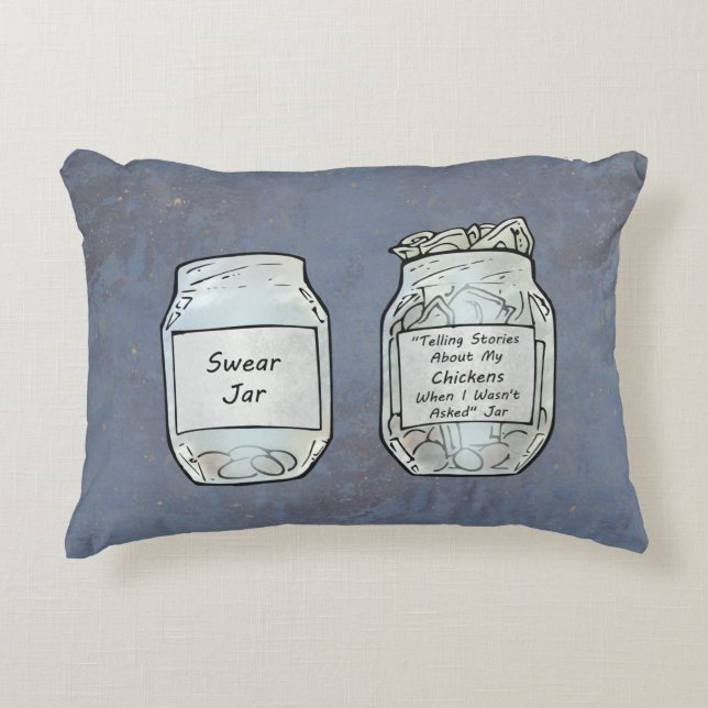 Almofada Decorativa Swear Jar e Chicken Jar (Frente)