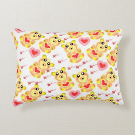 Almofada Decorativa Sweet Heart Bear Nursery Pattern
