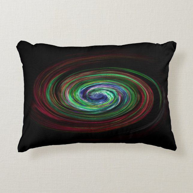 Almofada Decorativa Swirling Galaxy Cool Abstract Black (Frente)
