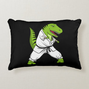 Almofada Decorativa T-Rex Dinossaur Ninja Artes Marciais Karate