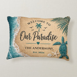 Almofada Decorativa Tapete de Boas-Vindas Personalizado de Praia Tarta