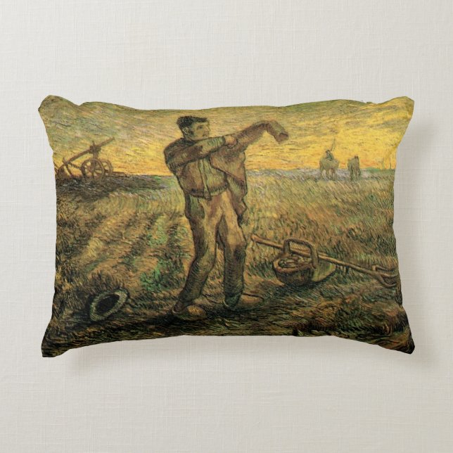 Almofada Decorativa Tarde - Fim do Dia de Vincent van Gogh (Frente)