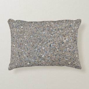 Almofada Decorativa Taupe Concrete Cement Blue Aggregate Sidewalk