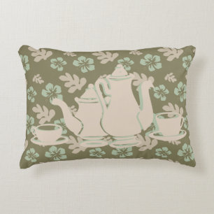 Almofada Decorativa Tea Set e Hibiscus Floral