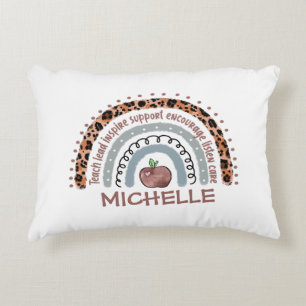 Almofada Decorativa Teacher Core Values Rainbow