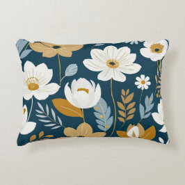 Almofada Decorativa Teal, azul e dourado