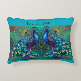 Almofada Decorativa Teal cushion Peacock design
