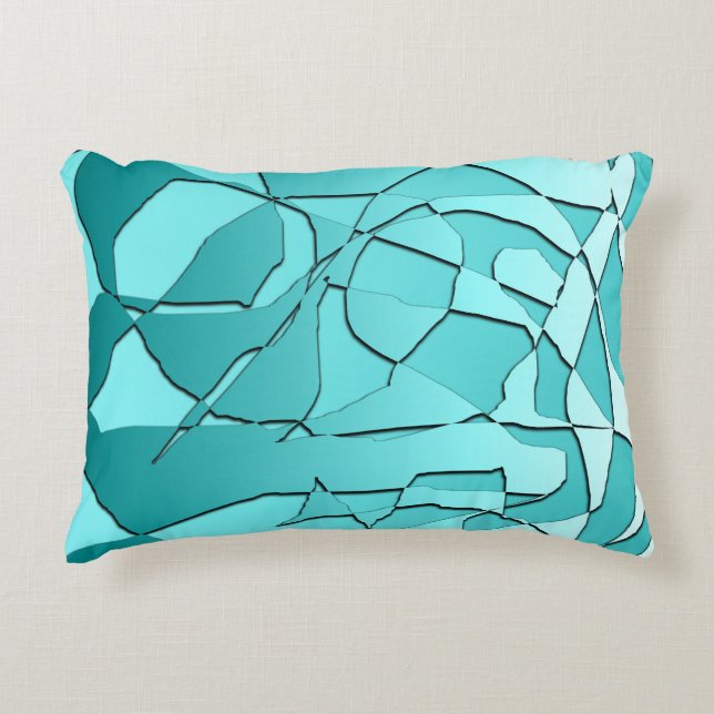 Almofada Decorativa Teal Partido (Frente)