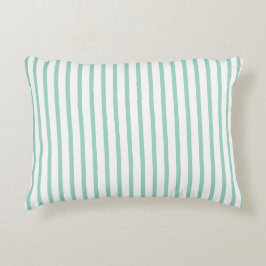 Almofada Decorativa Teal White Stripes Salmão Nome