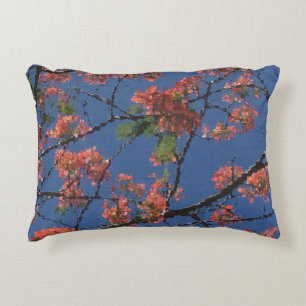 Almofada Decorativa Tecido Floral, Azul