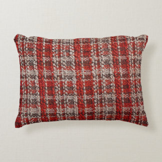Almofada Decorativa Tecido Vermelho Tartan: Fundo Texturizado