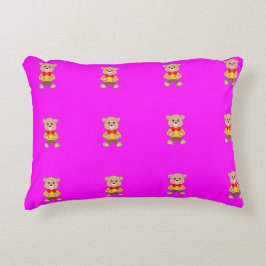 Almofada Decorativa Teddy Bears Modern Pink Magenta