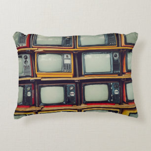 Almofada Decorativa Tela Antiga do Vazio de Televisão Retro