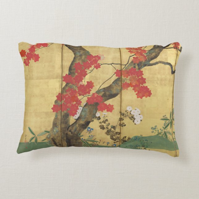 Almofada Decorativa Tela Cherry and Maple Trees-Hōitsu (Verso)